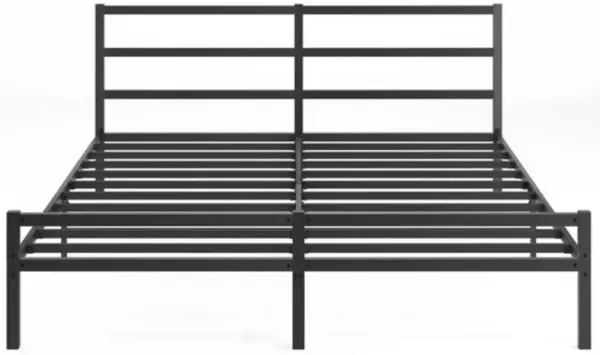 Sturdy Platform Bed Frame With Modern Design Headboard No Box Spring Required