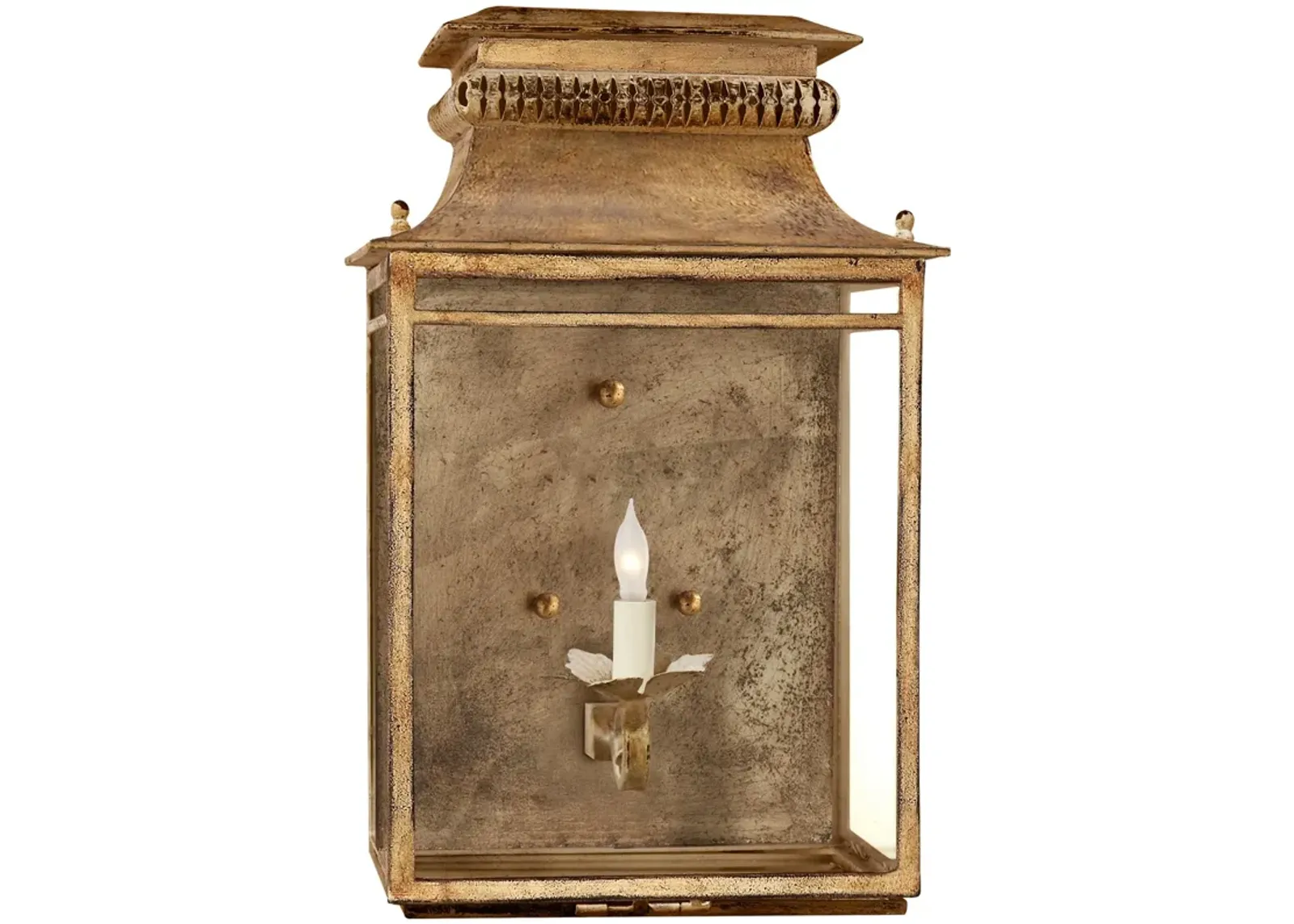 Flea Market Lantern in Gilded Iron