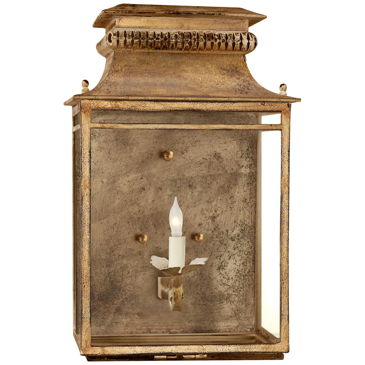 Flea Market Lantern in Gilded Iron