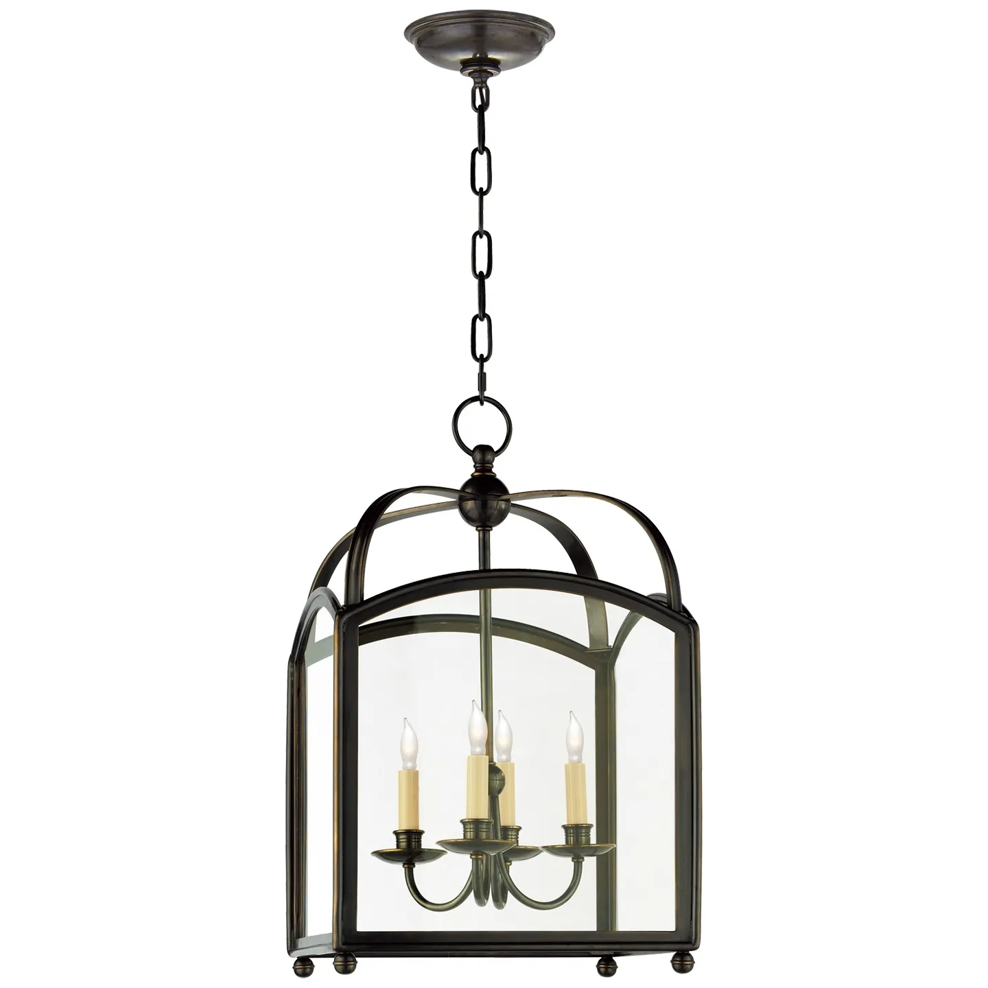 Arch Top Small Lantern in Bronze