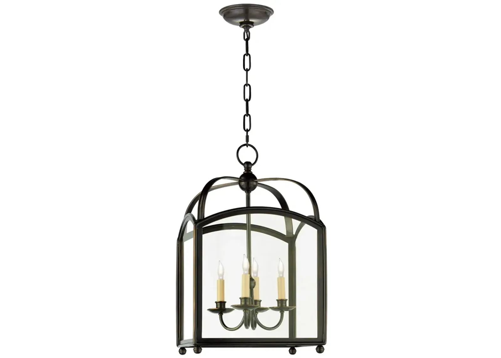 Arch Top Small Lantern in Bronze