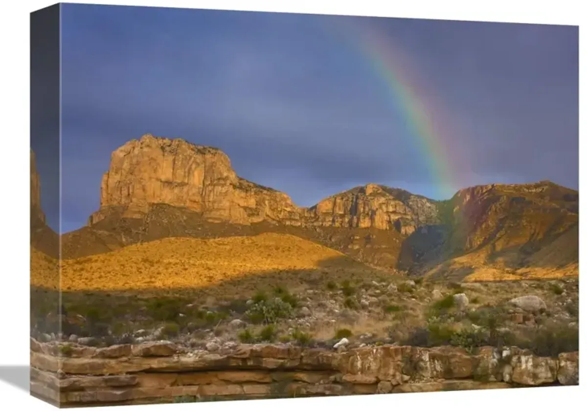 Rainbow near El Capitan, Guadalupe Mountains National Park, Texas-Canvas Art-16x12
