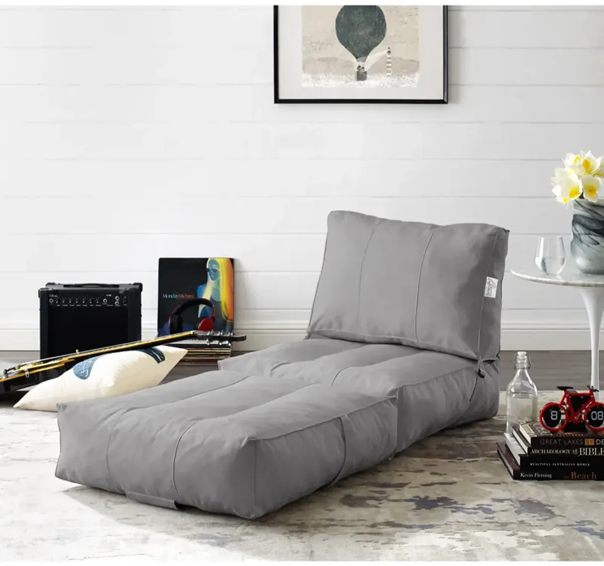 Loungie Cloudy Nylon Bean Bag Chair