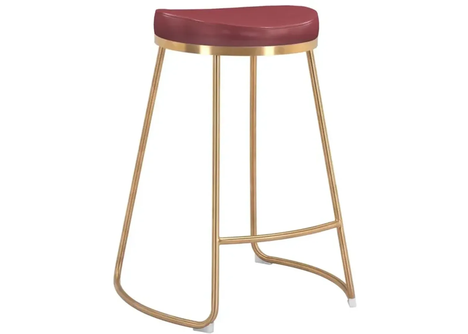 Belen Kox Bree Counter Stool (Set of 2), Burgundy, Belen Kox