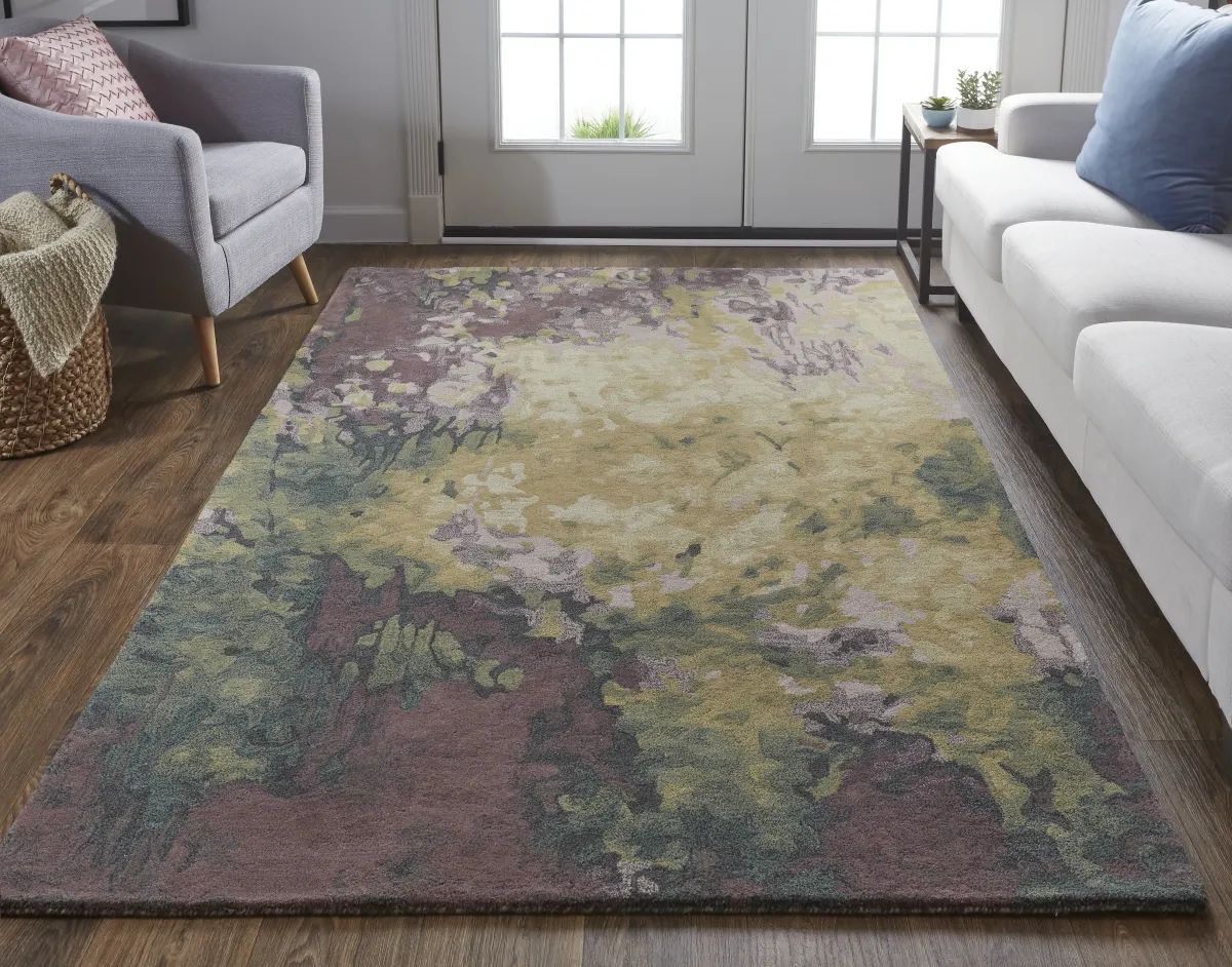 Amira 8633F Gold/Purple/Green 9' x 12' Rug