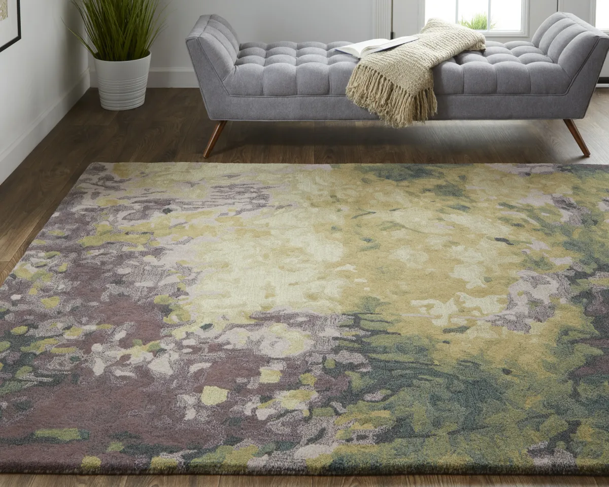 Amira 8633F Gold/Purple/Green 9' x 12' Rug