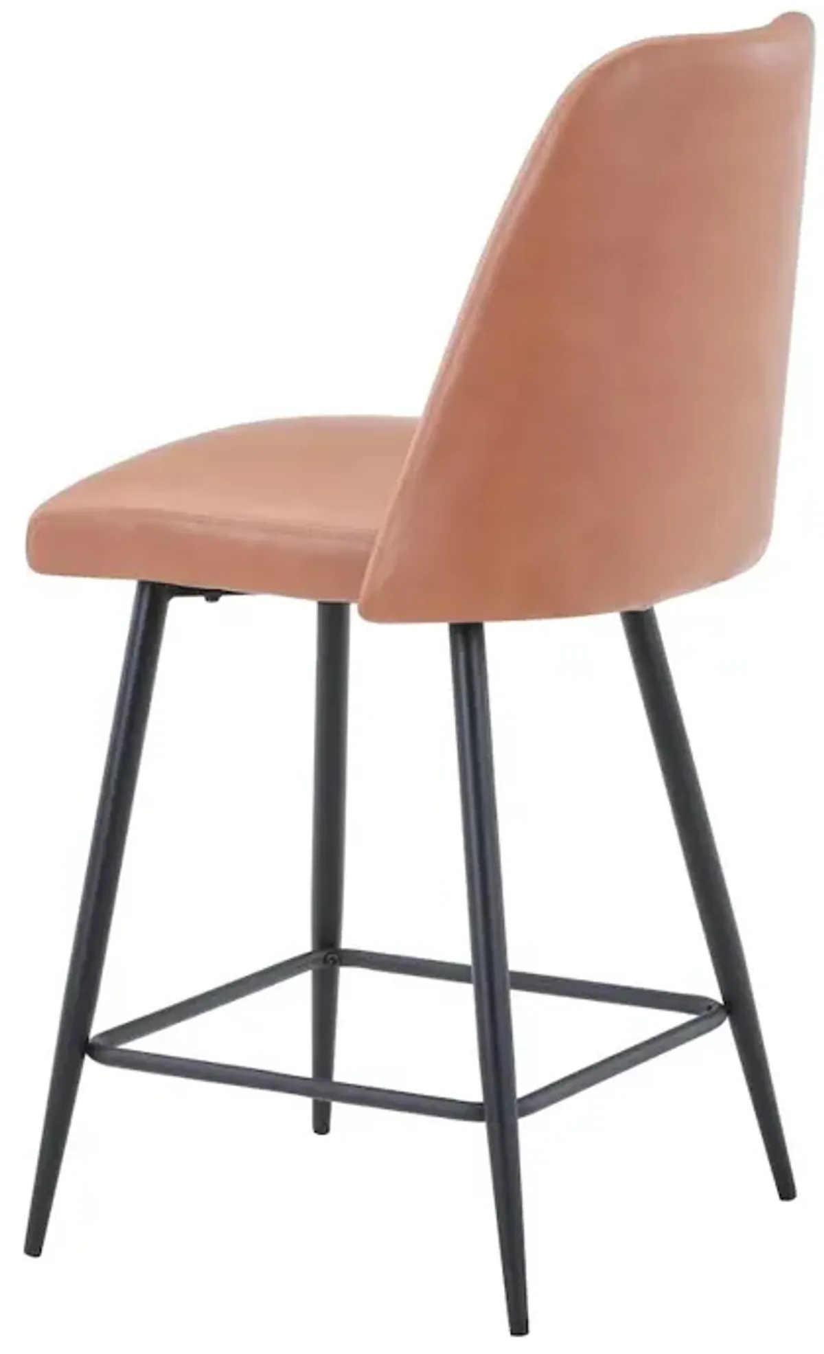 Jofran Mid-Century Modern Faux Leather Upholstered Counter Height Barstool (Set of 2)