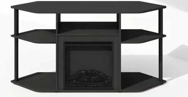 Decorative Electric Fireplace Corner TV Stand, Entertainment Center