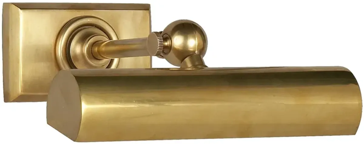 8" Cabinet Maker's Picture Light in Antique Brass