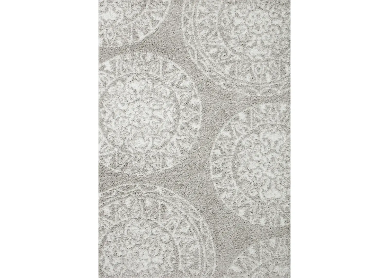 Bliss BLS06 Grey/White 5'3" x 7'6" Rug