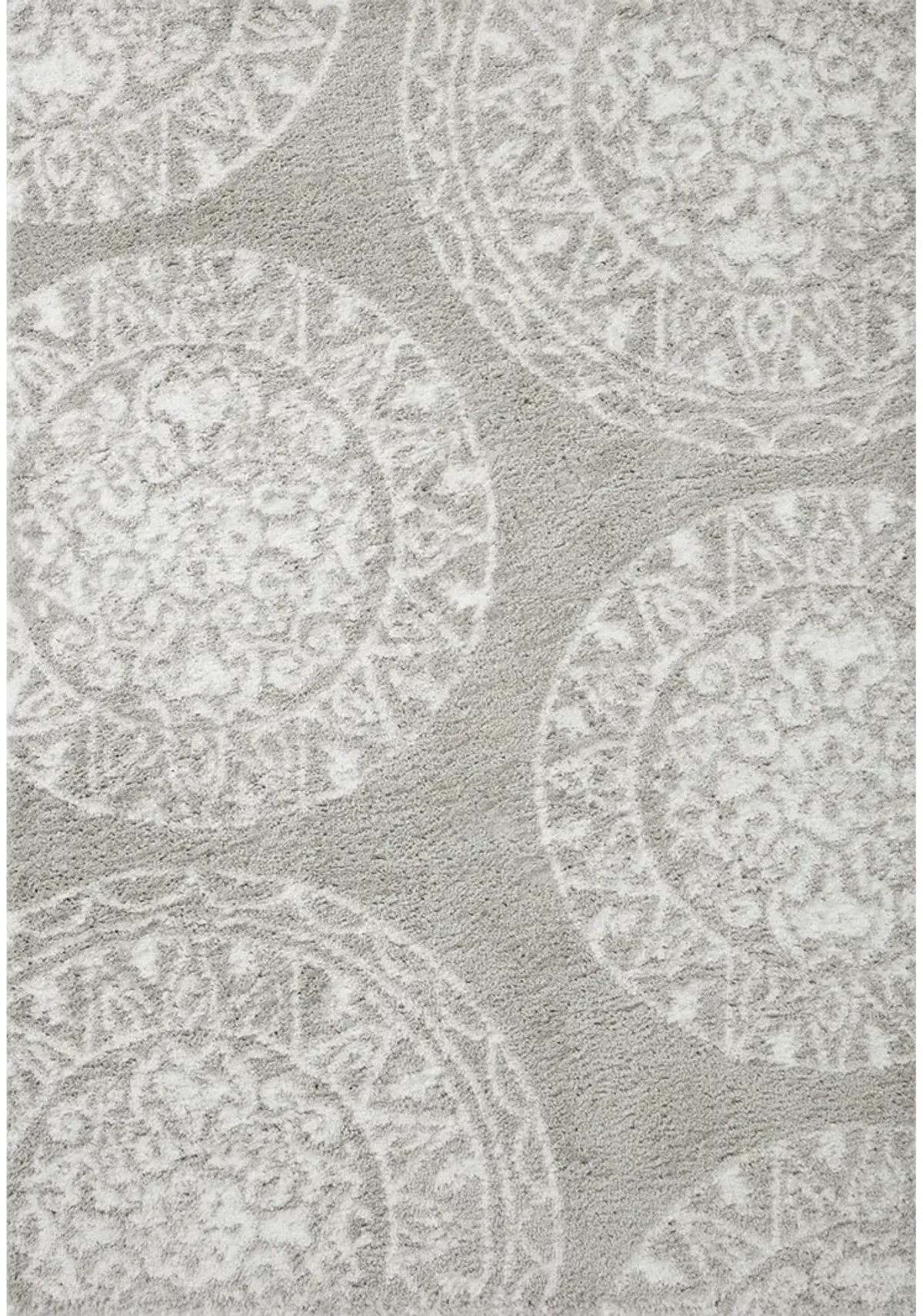 Bliss BLS06 Grey/White 5'3" x 7'6" Rug