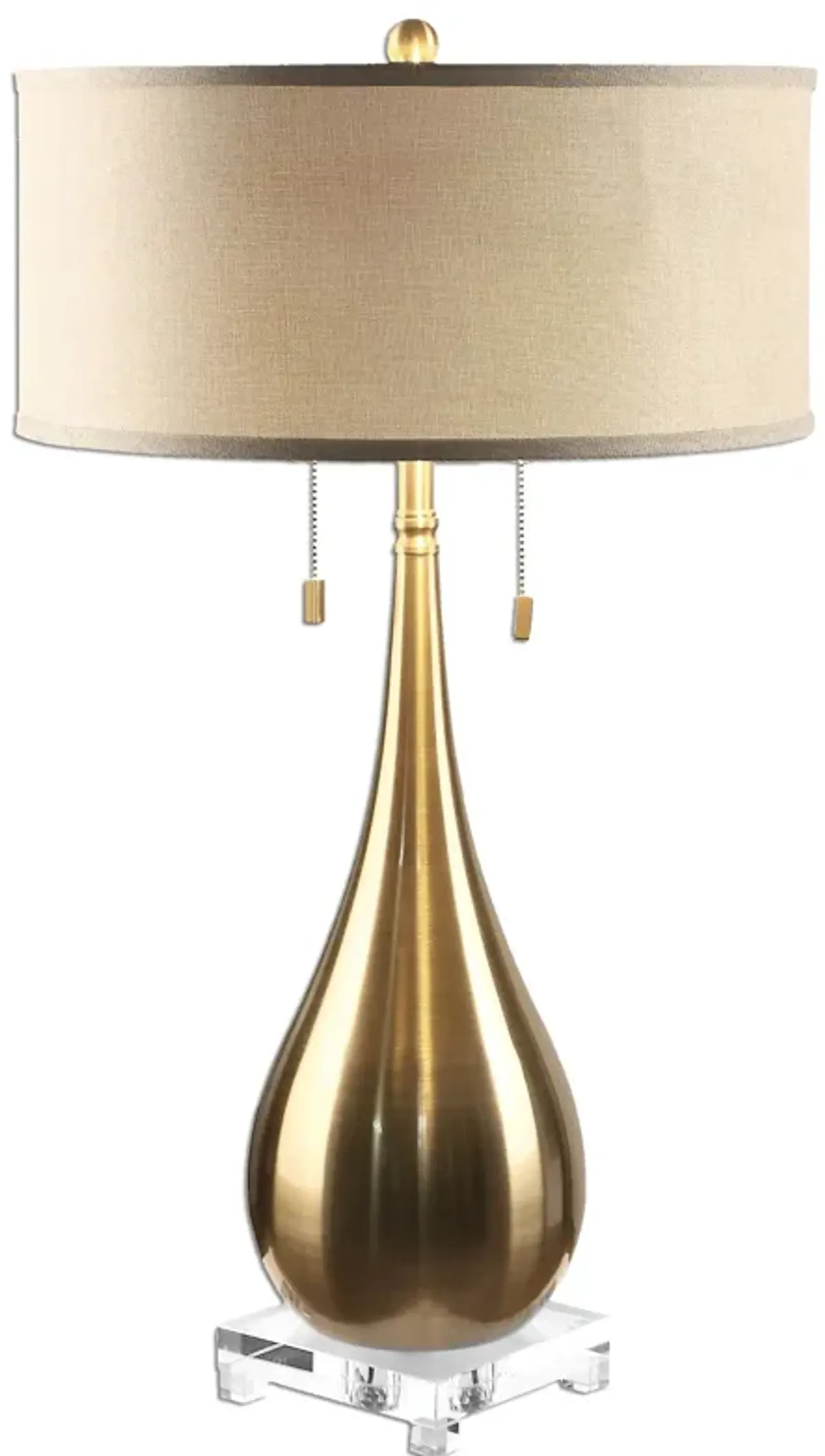 Uttermost Lagrima Brushed Brass Lamp