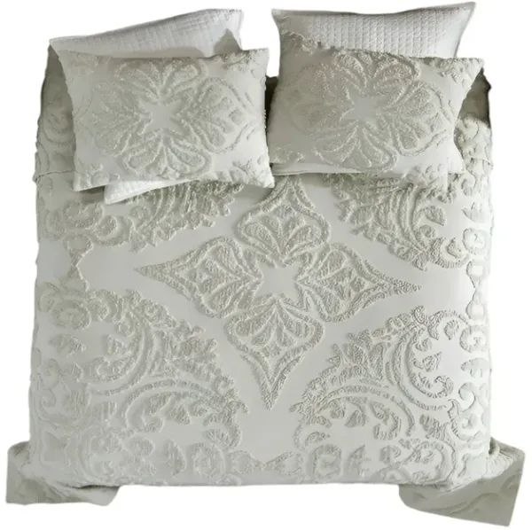 100-Percent Cotton Chenille 3-Piece Coverlet Bedspread Set