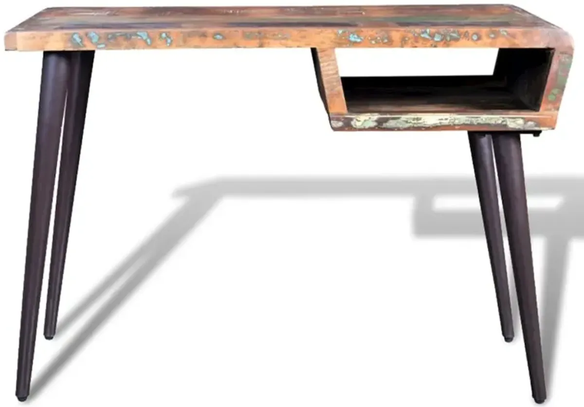 Reclaimed Wood Desk with Iron Legs, 241138