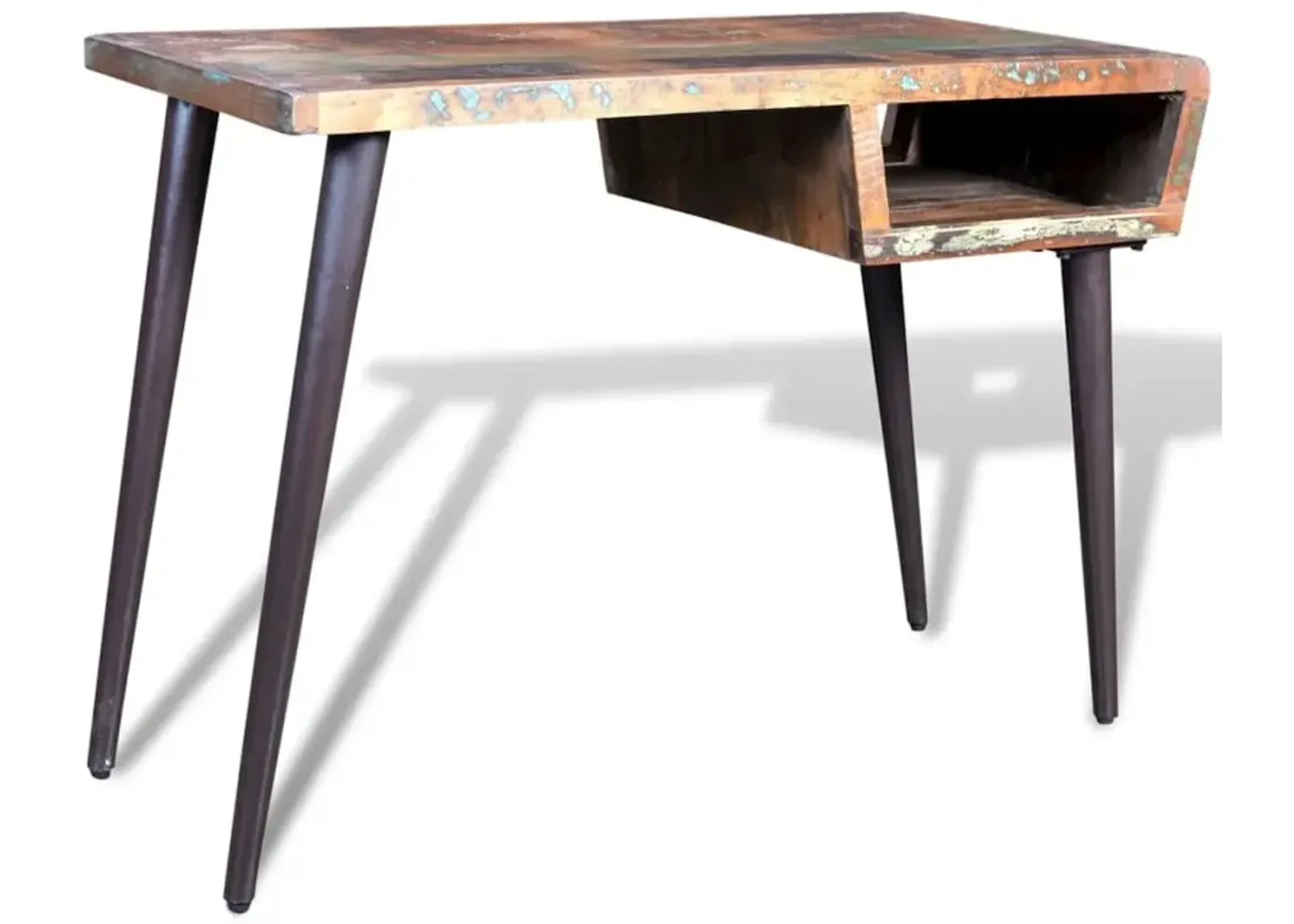 Reclaimed Wood Desk with Iron Legs, 241138