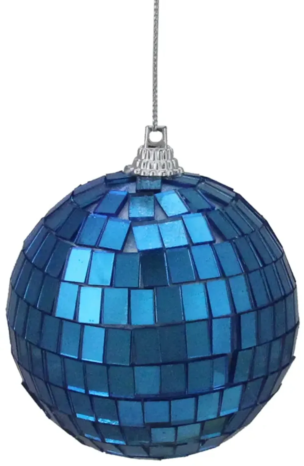 6ct Lavish Blue Mirrored Glass Disco Ball Christmas Ornaments 2.75" (70mm)