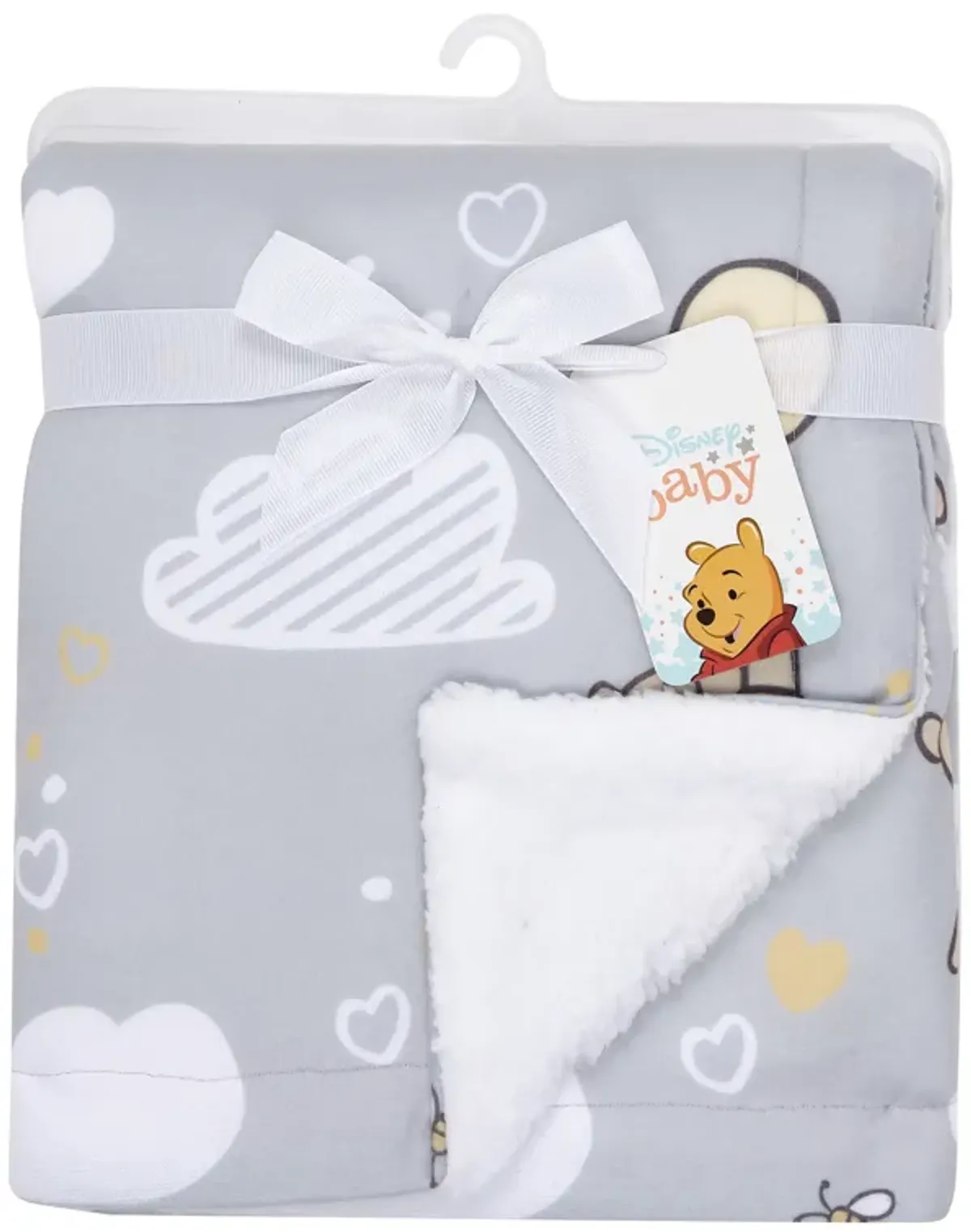 Lambs & Ivy Hunny Bear Pooh Baby Blanket - Gray, Animals, Disney, Bear