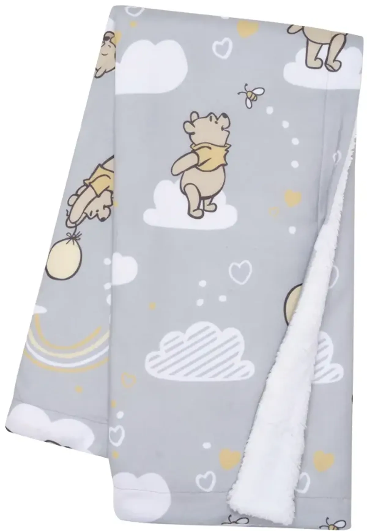 Lambs & Ivy Hunny Bear Pooh Baby Blanket - Gray, Animals, Disney, Bear