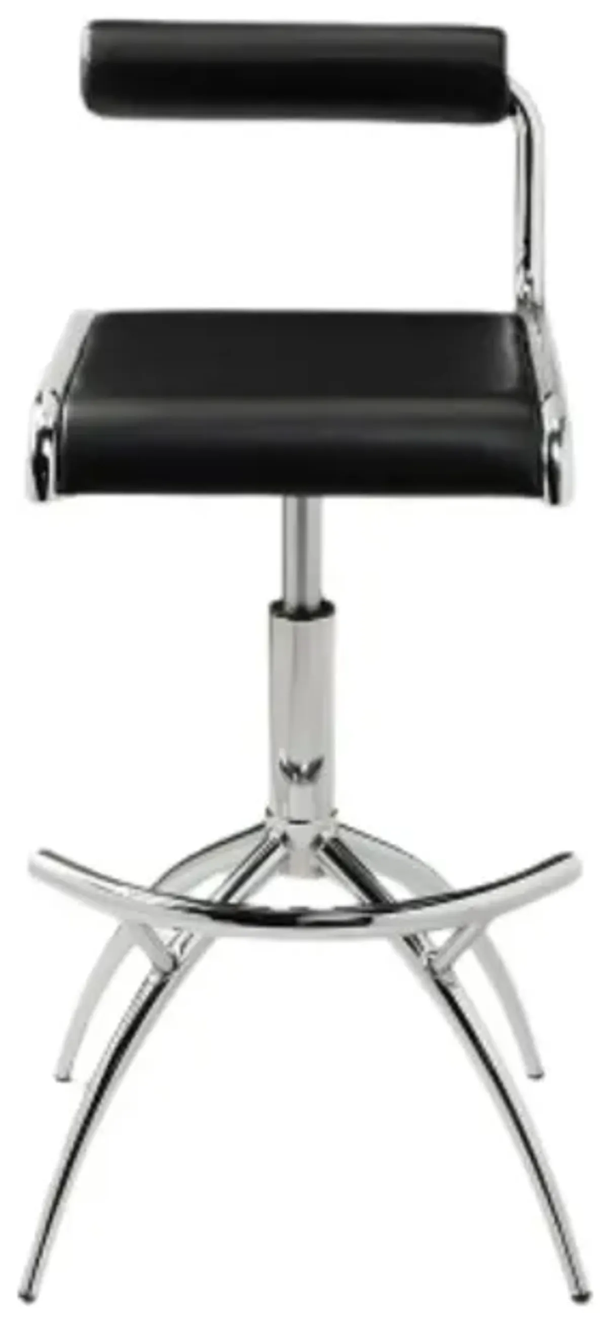 Pu Barstool W/ Chrome Legs, Set Of 2