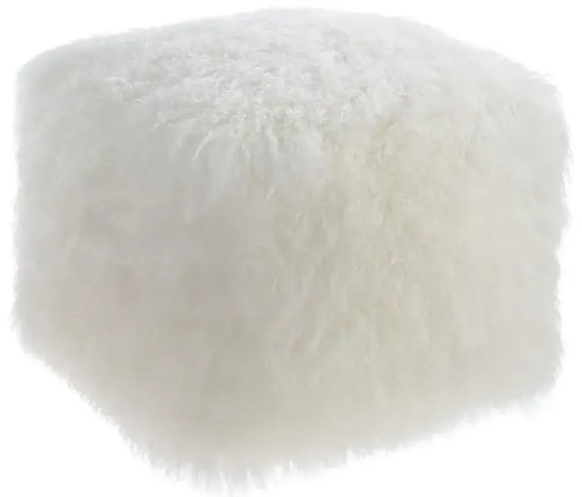 Belen Kox Luxurious Tibetan Sheep Fur Pouf, Belen Kox