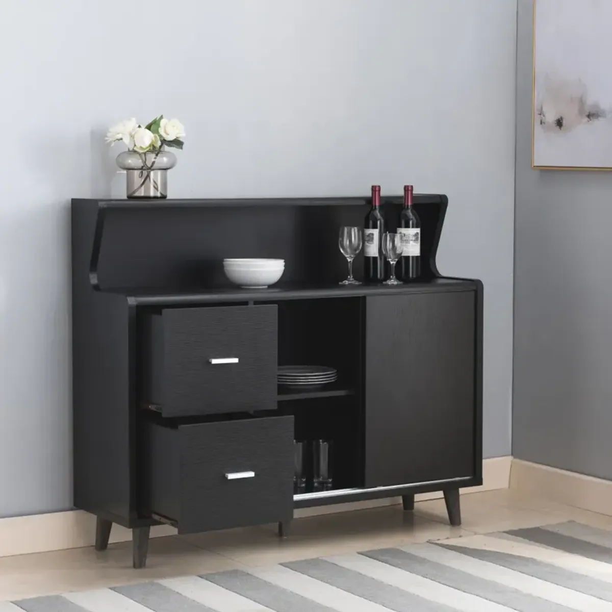 Buffet Black for Home or Office Use