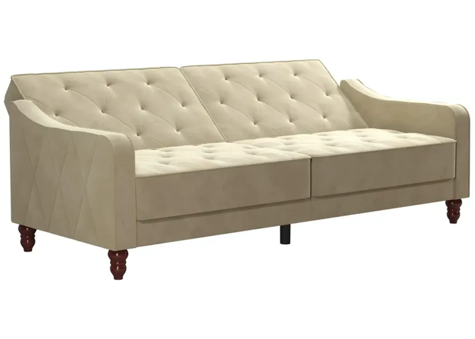 Vintage Tufted Split Back Futon