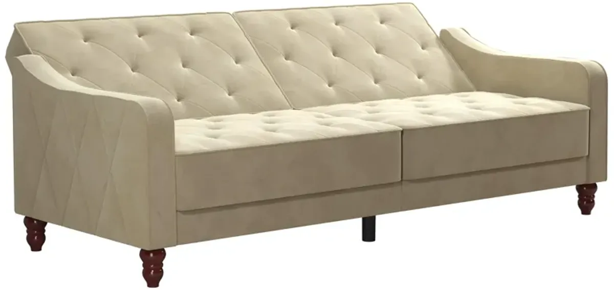 Vintage Tufted Split Back Futon