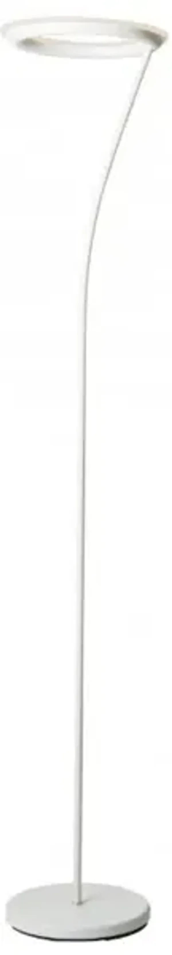 Hivvago 73" White LED Torchiere Floor Lamp With White