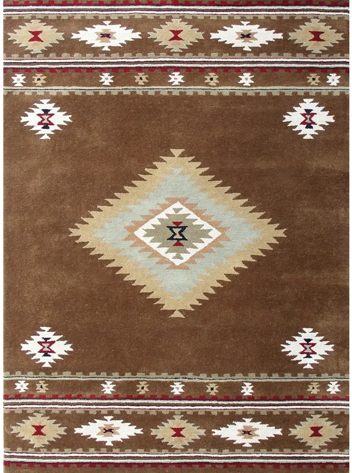 Santa Fe SANHLT782 Brown 5" x 8" Rug