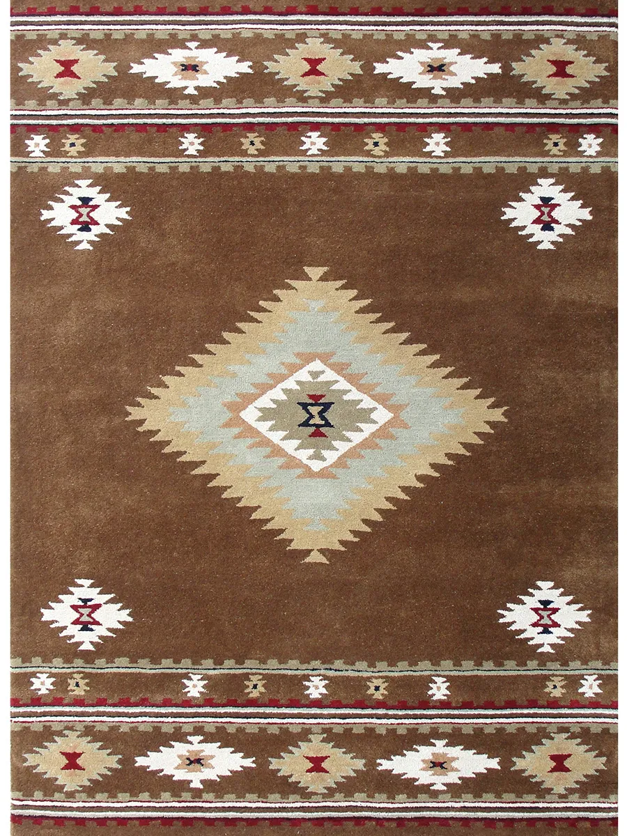 Santa Fe SANHLT782 Brown 5" x 8" Rug