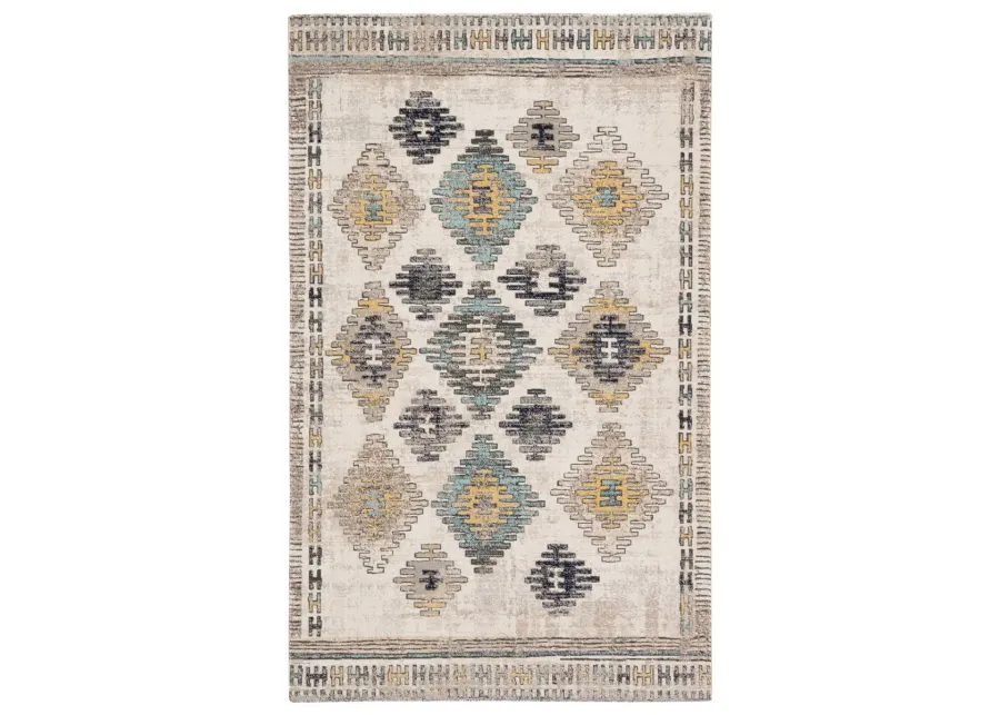 Polaris Dez Blue 2'6" x 8' Runner Rug