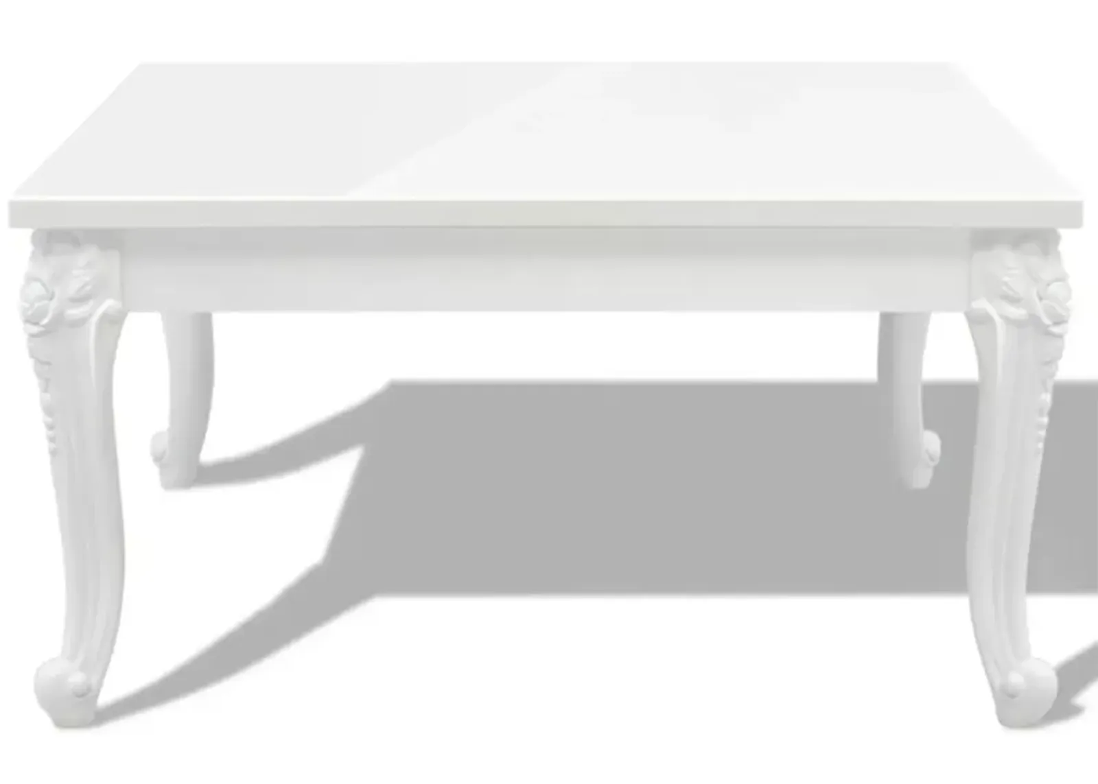 vidaXL Coffee Table 31.5"x31.5"x16.5" High Gloss White