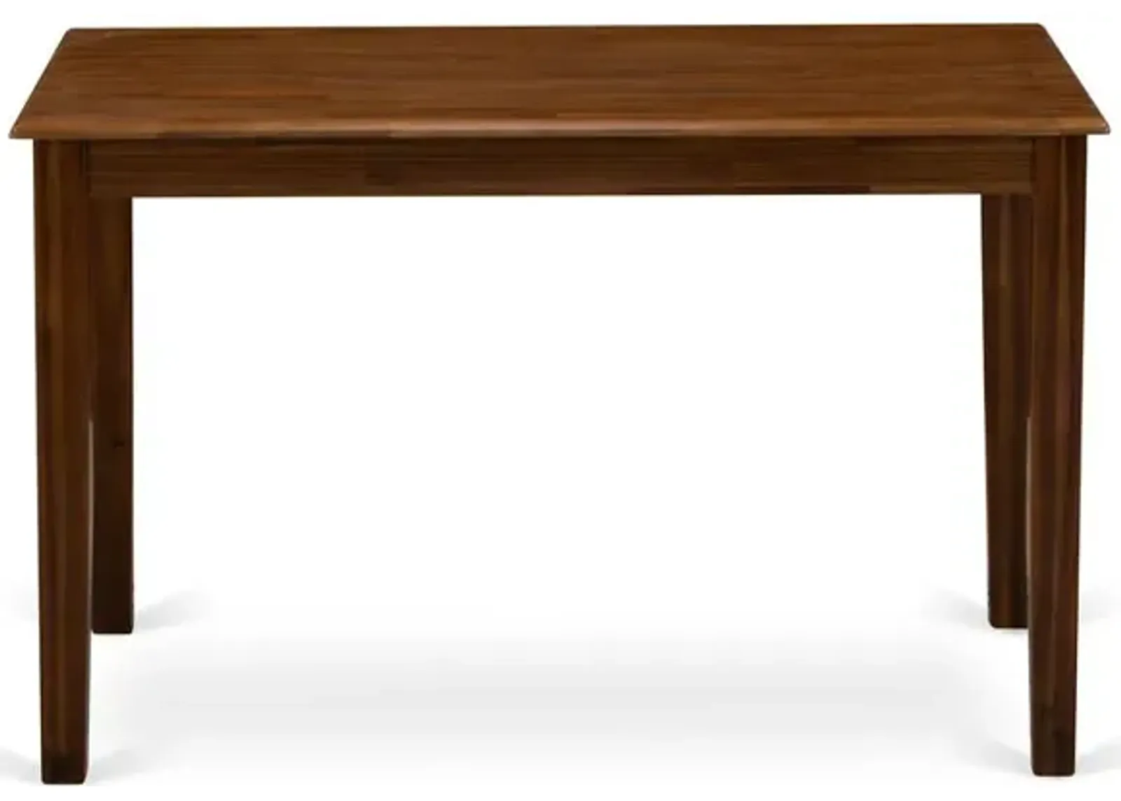 East West Furniture Breakfast Table - Walnut Rectangular Table Top Surface and Asian Wood Modern Rectangular Dining Table 4 Legs - Walnut Finish