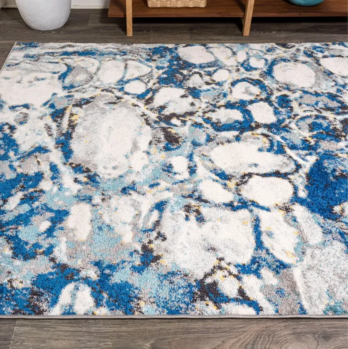 Pebble Marbled Abstract Area Rug