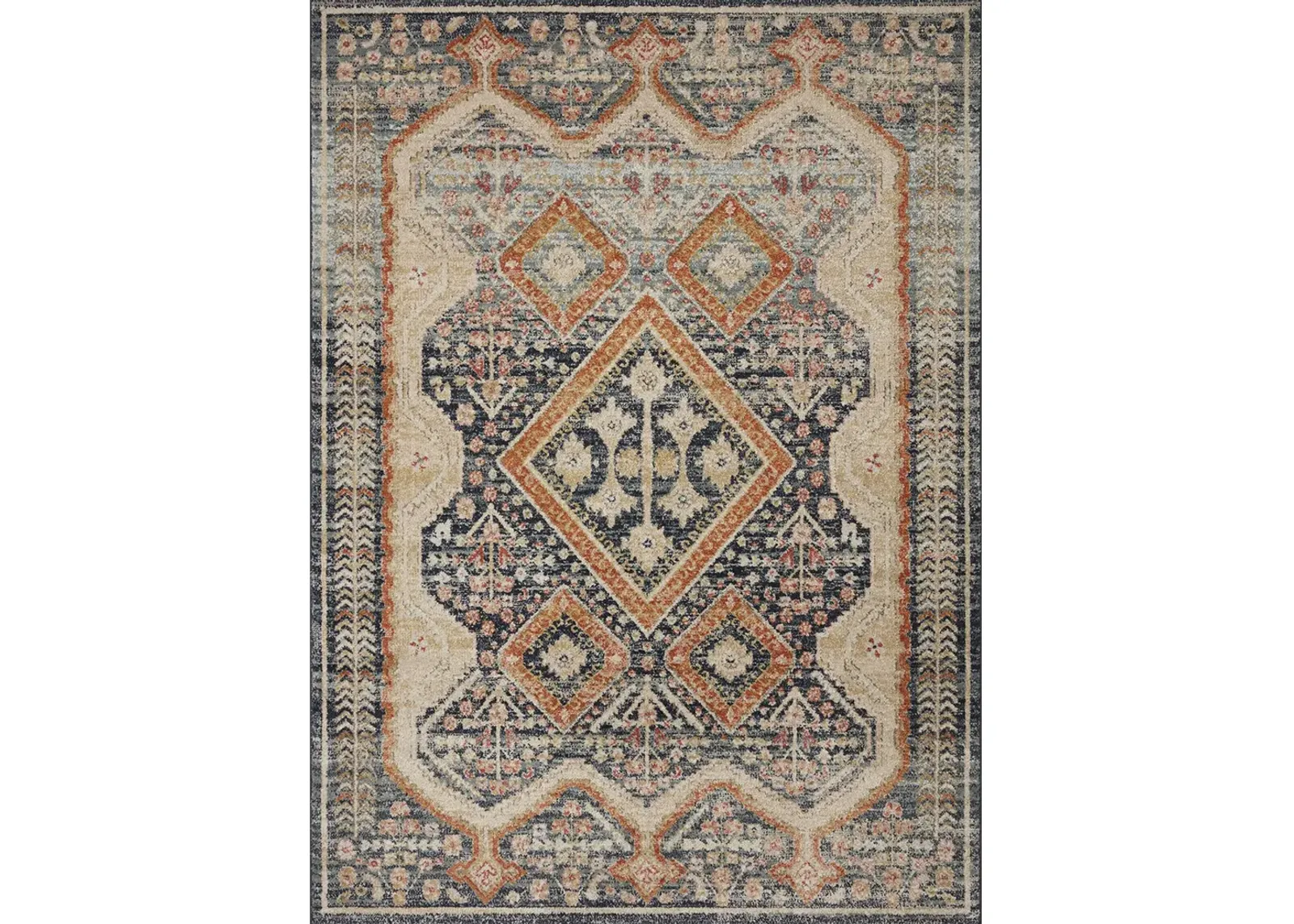 Jocelyn JOC05 Navy/Multi 6'7" x 9'7" Rug