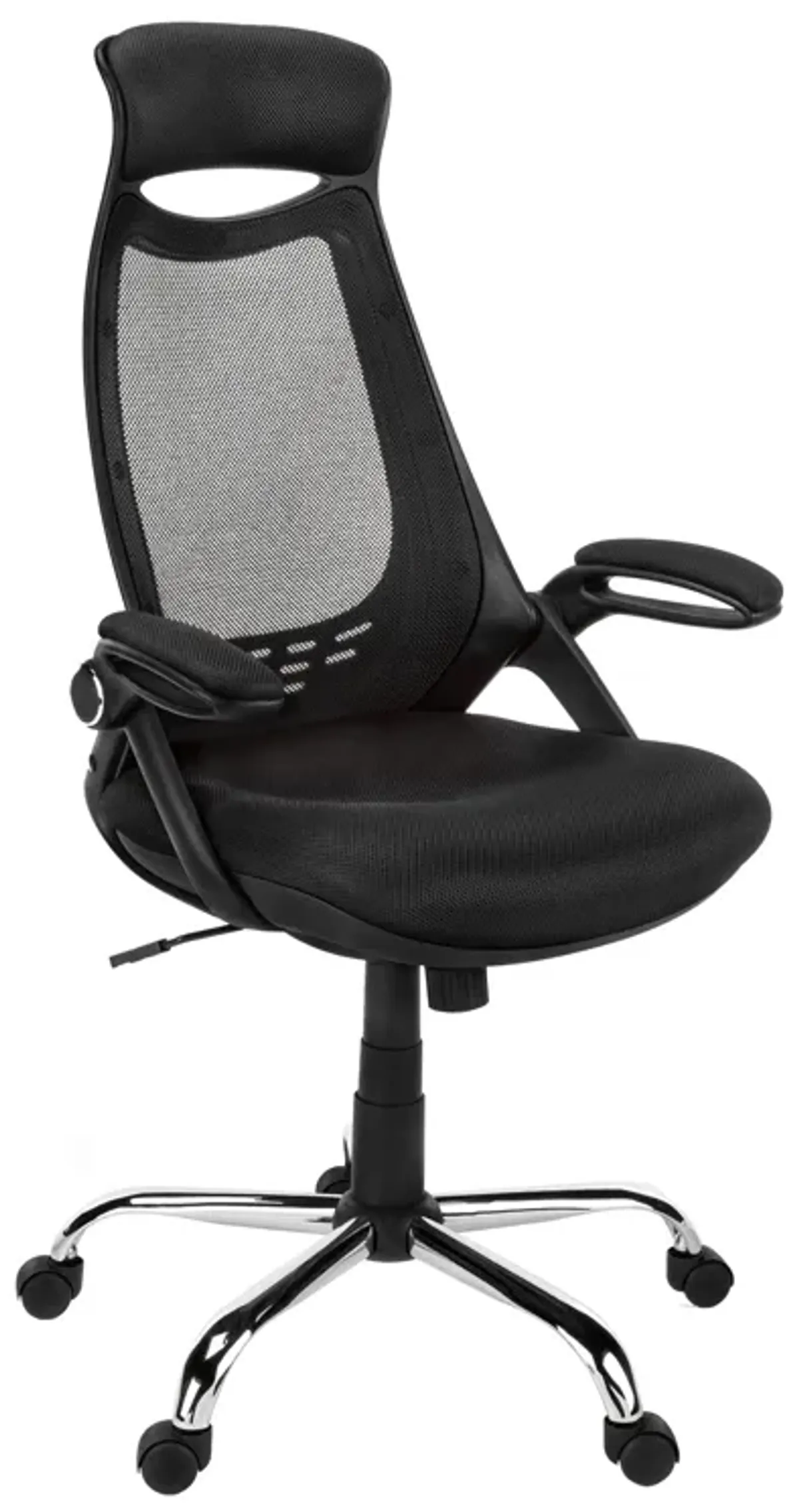 Monarch Specialties I 7268 Office Chair, Adjustable Height, Swivel, Ergonomic, Armrests, Computer Desk, Work, Metal, Mesh, Black, Chrome, Contemporary, Modern