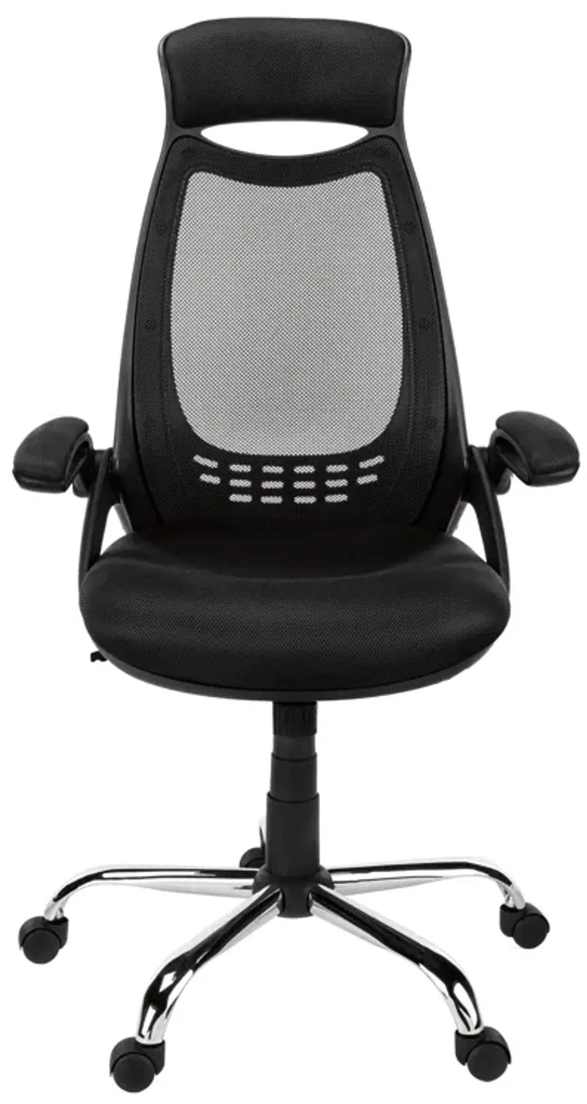 Monarch Specialties I 7268 Office Chair, Adjustable Height, Swivel, Ergonomic, Armrests, Computer Desk, Work, Metal, Mesh, Black, Chrome, Contemporary, Modern