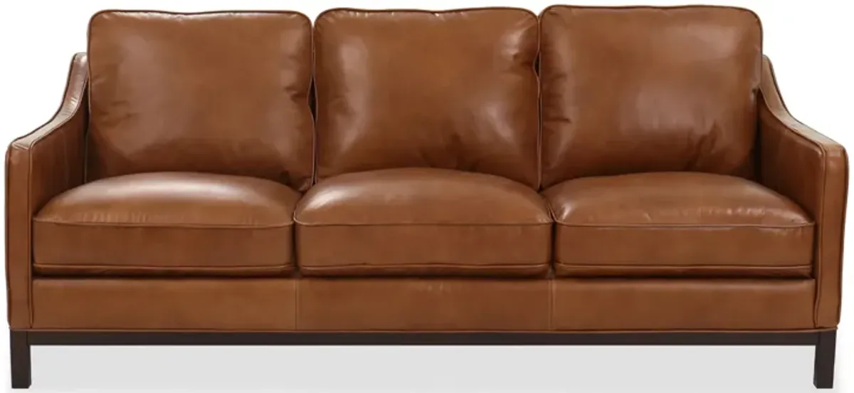 St. James Honey Leather Sofa