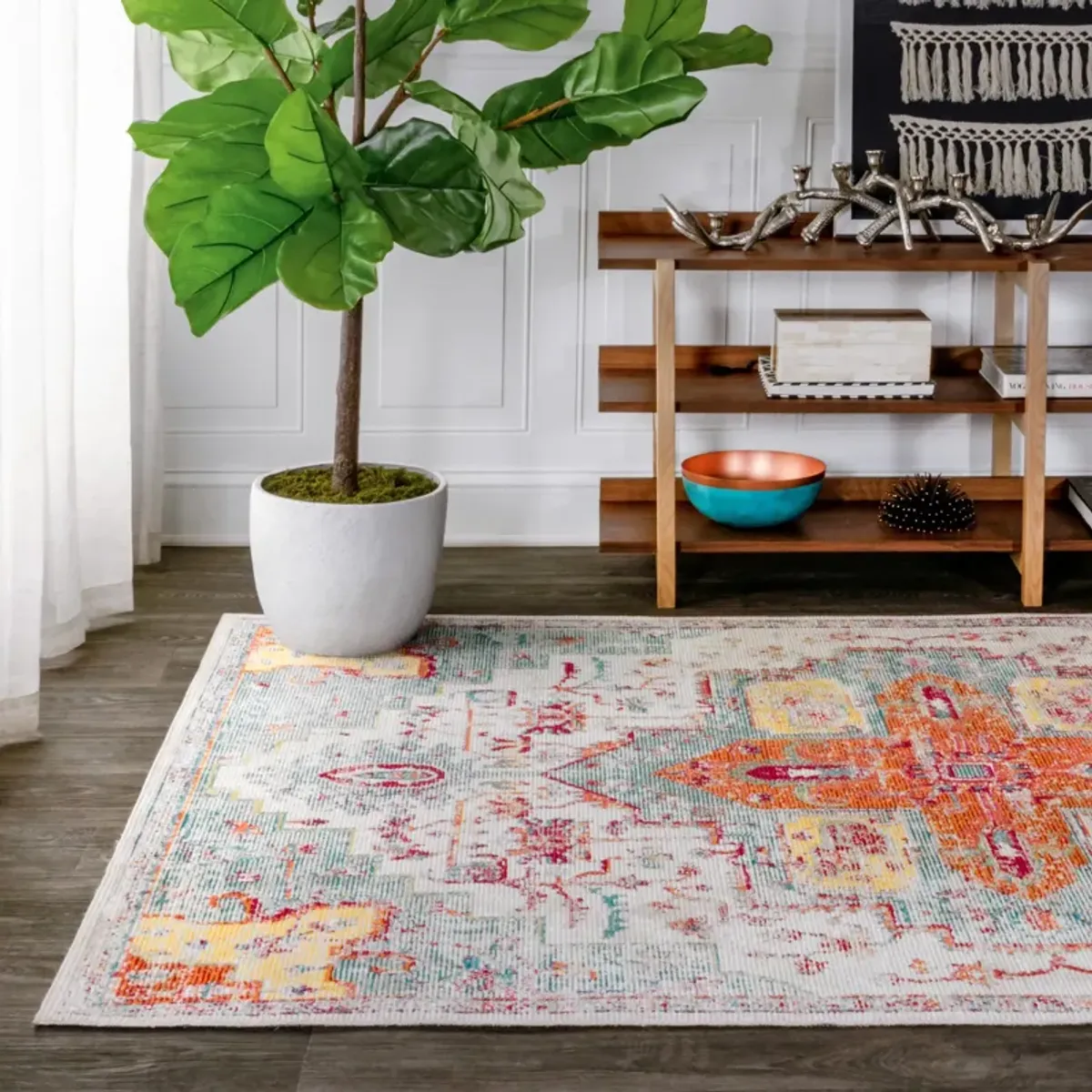 Zafra Vintage Medallion Area Rug