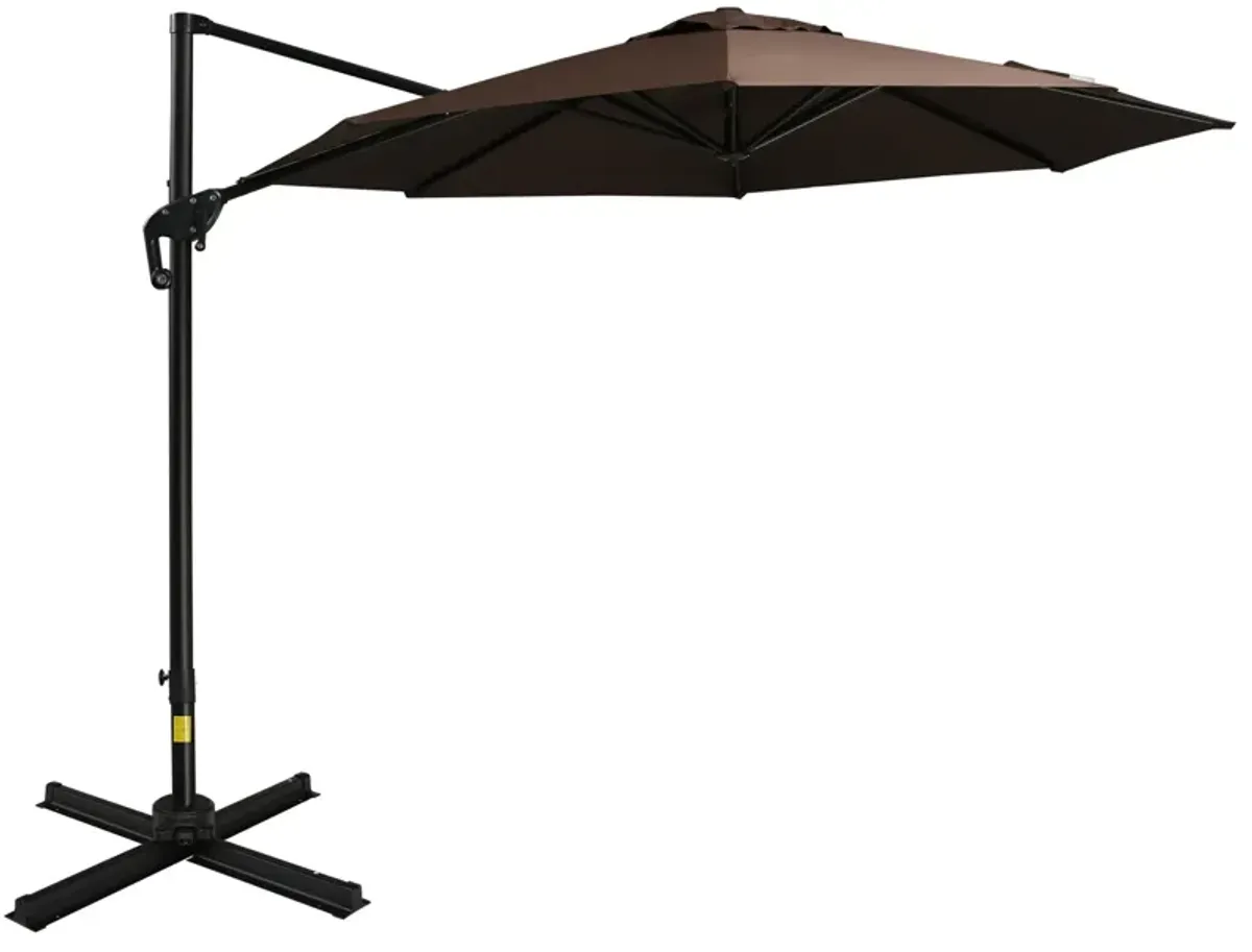 Outdoor Porch Canopy Covered Umbrella Pole with UV Resistance and 360 Rotation