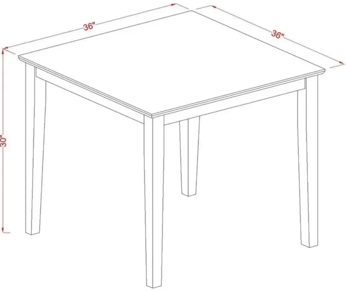 3 Piece Dining Table Set Consists of a Square Kitchen Room Table