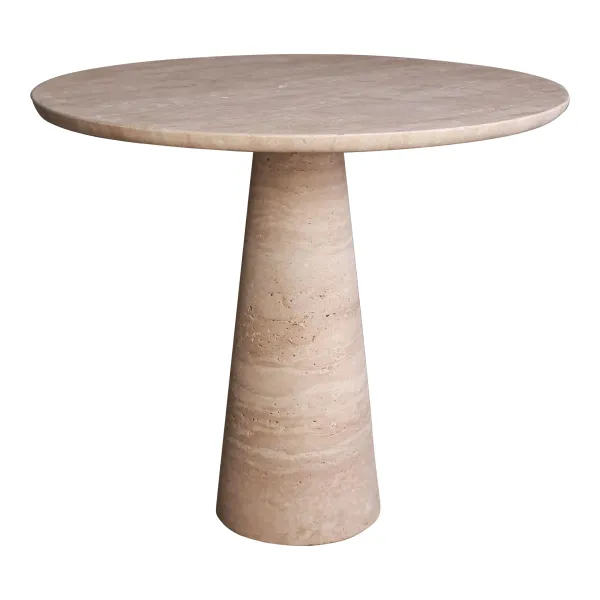Travertine Round Dining Table 35.4"