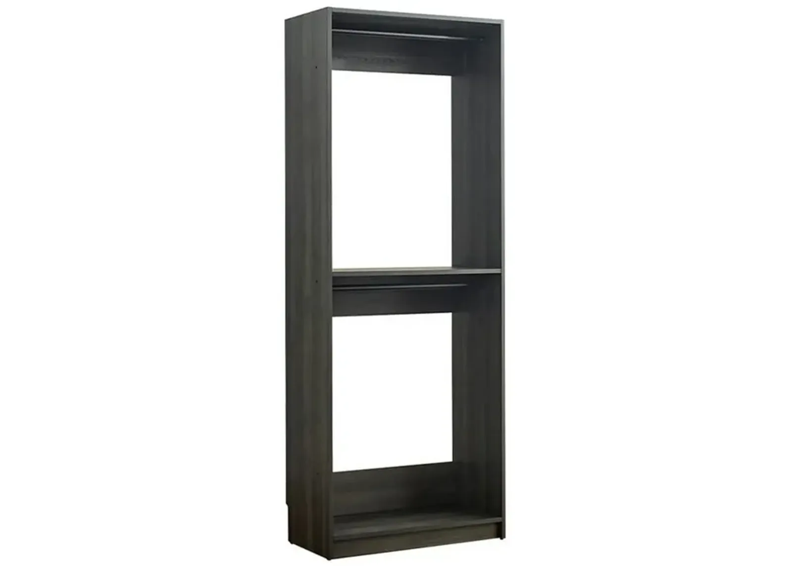 Dee Modular Closet System, 2 Compartments, 2 Hanging Rods, Black Finish