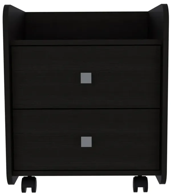 Streamdale Lakewood 1-Shelf 2-Drawer Nightstand Wengue