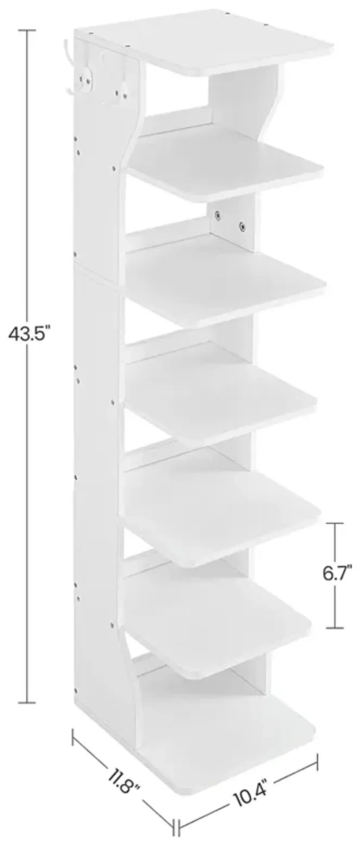 Wood Shoe Rack - 6-Tier Slim Shoe Storage Rack for Stylish Organization