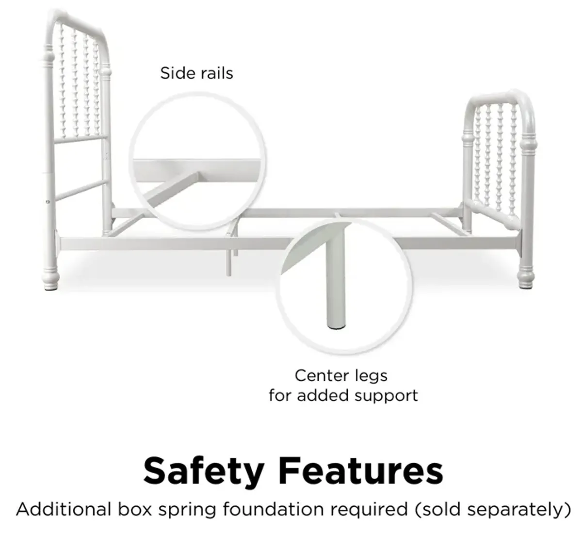 Atwater Living Krissy Full Metal Bed, White