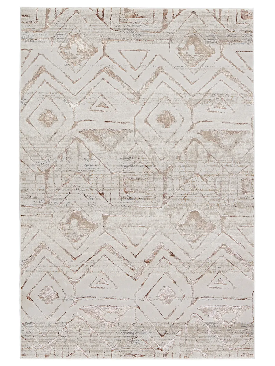 Malilla By Nikki Chu Kalindi White 2'2" x 8' Runner Rug