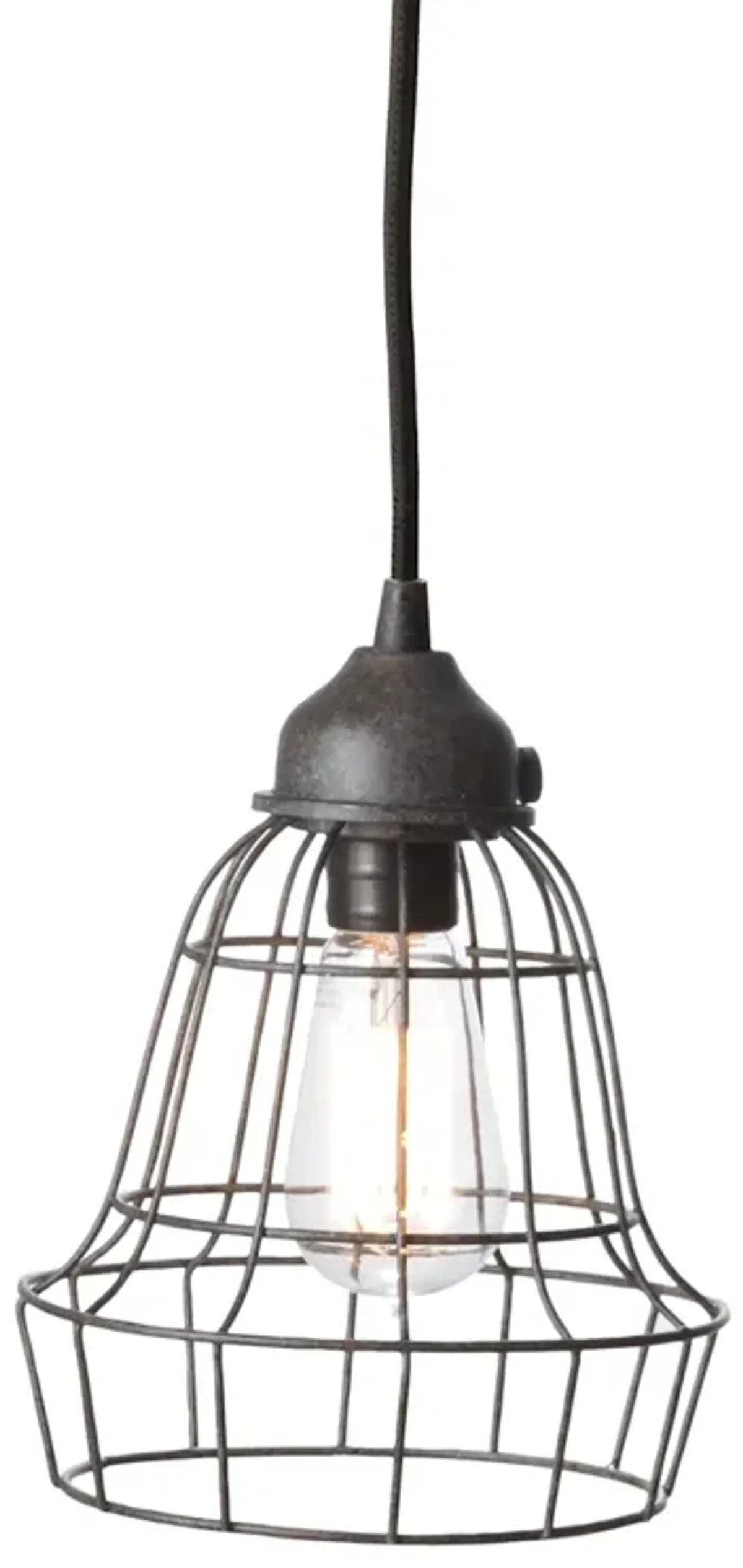 10" Wire Barrel 1-Light Mini Pendant