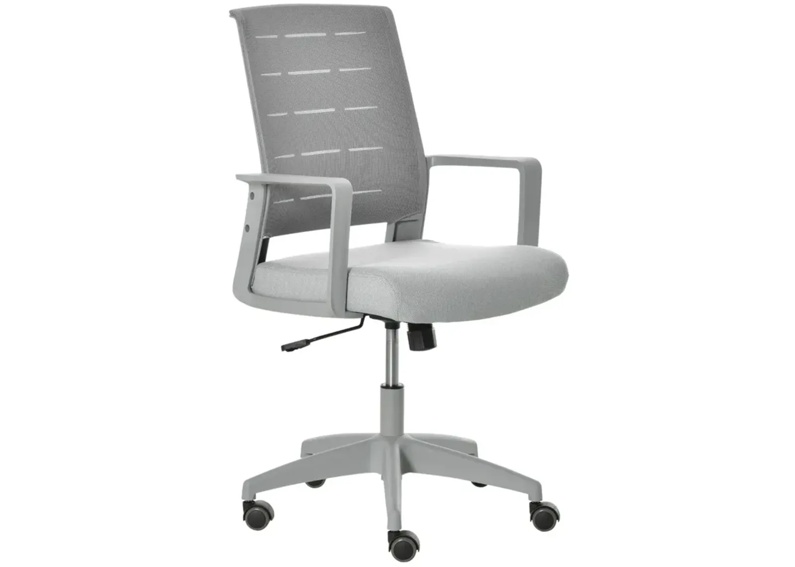 Grey Ergonomic Seating: Mid-Back Office Chair with Lumbar Support