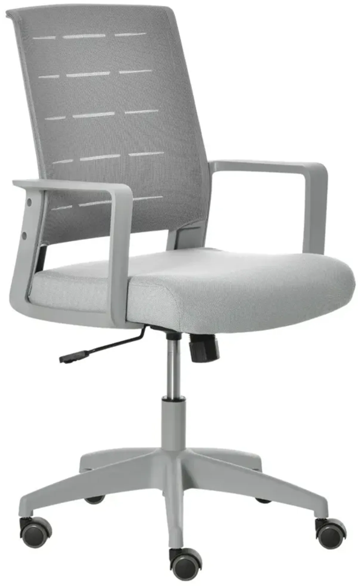 Grey Ergonomic Seating: Mid-Back Office Chair with Lumbar Support